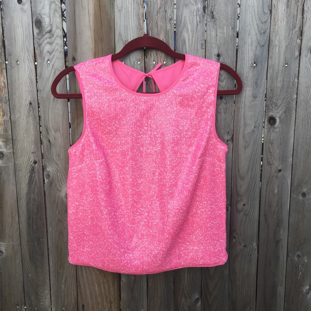 Sequin Back Cutout Tank Top S
